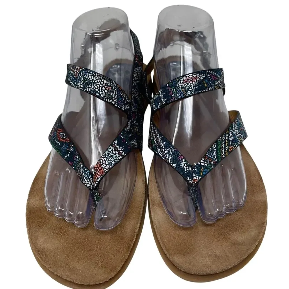 Sofft Rory Navy Speckled Thong Sandals Size 10M